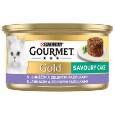 Gourmet Gold cat konz.-Savoury Cake jehně,fazolky 85 g