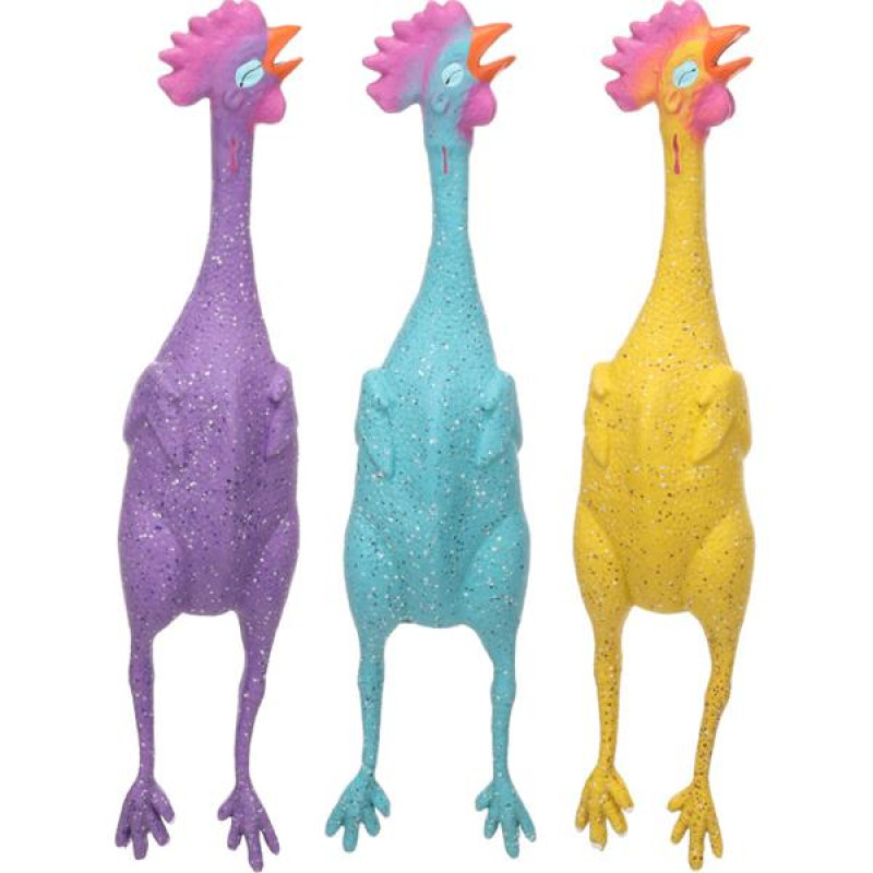 Hračka latex Freckles slepice 48,5cm mix barev Flamingo