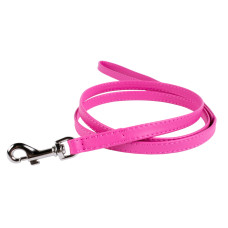 Vodítko kožené Glamour Classic - růžové (122cm/25mm)