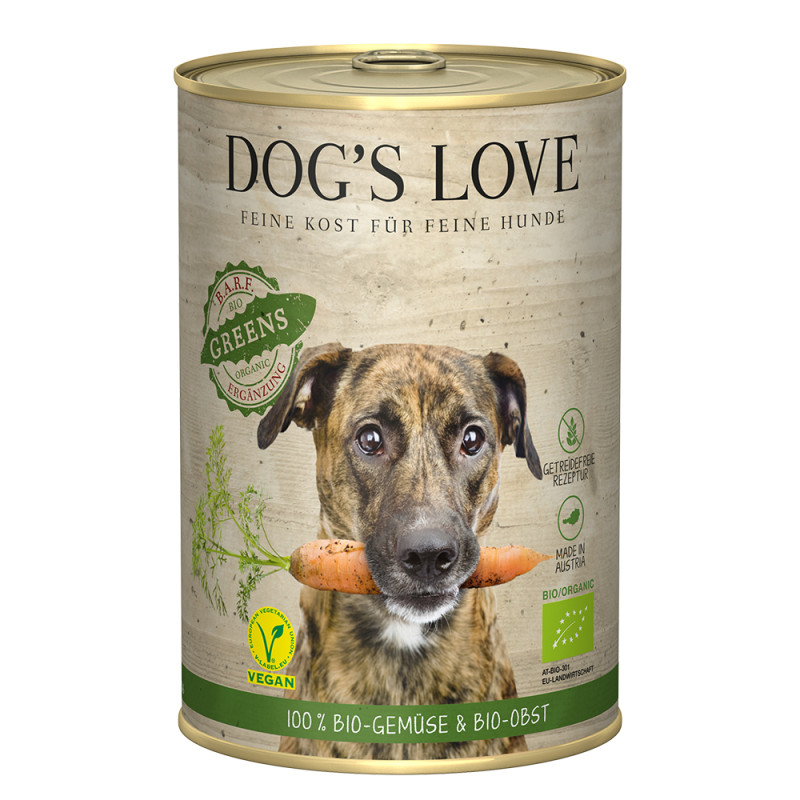 Dog's Love konzerva Barf Bio Vegan Greens 400g