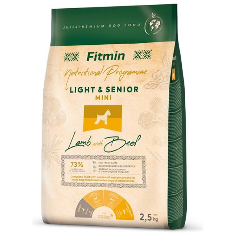 Fitmin Dog Mini Light & Senior Lamb & Beef 2,5 kg