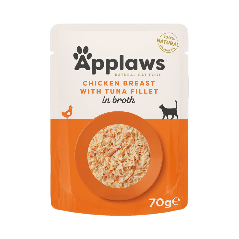 Applaws kapsička Cat Kuřecí prsa s tuňákem 70g