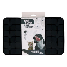 Eat Slow Live Longer lízací zpomalovací podložka Flower šedá