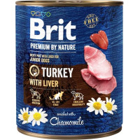 Brit Premium by Nature Dog konz. - Turkey with Liver 800 g