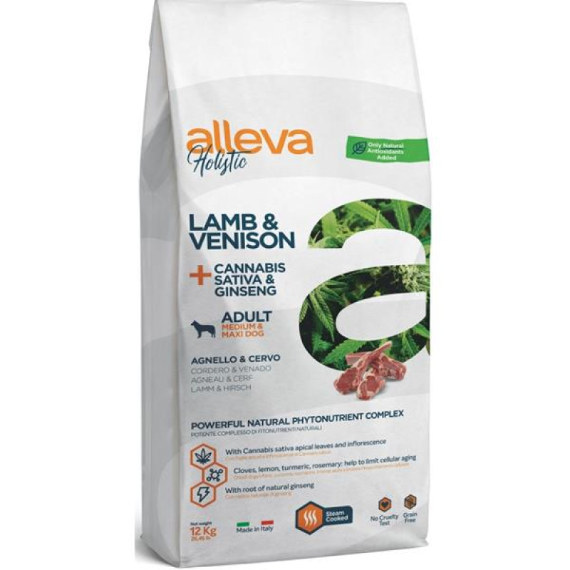 ALLEVA HOLISTIC Dog Dry Adult Lamb&Venison Medium/Maxi 12kg