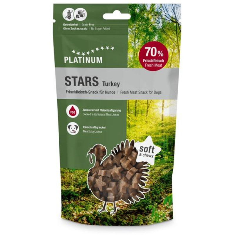 Platinum Dog Snack Stars Turkey 185 g