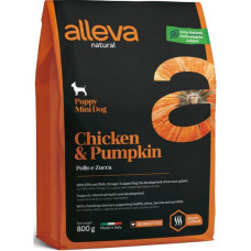 ALLEVA NATURAL Dog Dry Puppy Chicken&Pumpkin Mini 800g