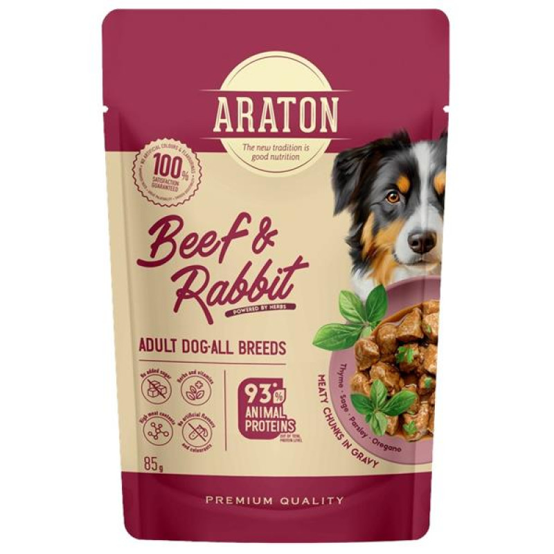 Araton Dog kaps. Adult Beef/Rabbit 85 g