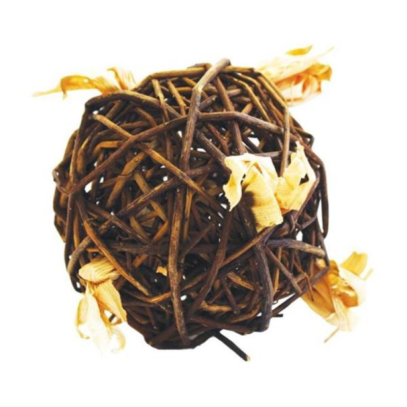 Hračka hlod. přírodní proutí koule, šustí NatureFirst L 20cm