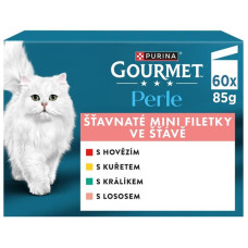 Gourmet Perle cat kaps.- Multip.minifiletky maso 60 x 85 g 