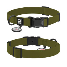 WAUDOG obojek voděodolný Collartex Magnet khaki zelený QR (28-40cm/2cm) 