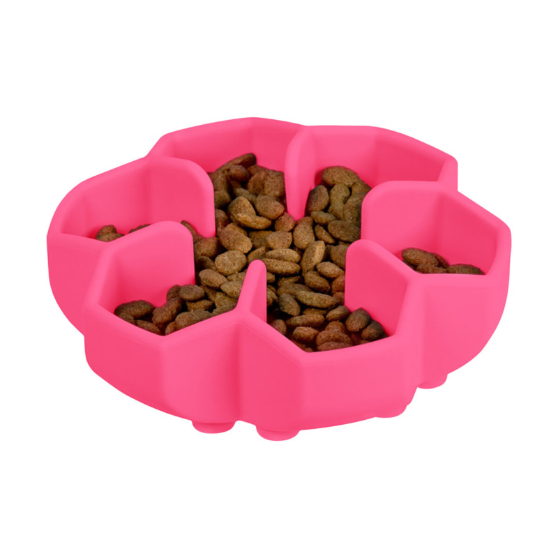 WAUDOG miska silikonová zpomalovací 750ml růžová