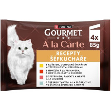 Gourmet A la Carte cat kaps.- Multip.maso,ryba,zelenina 4 x 85 g