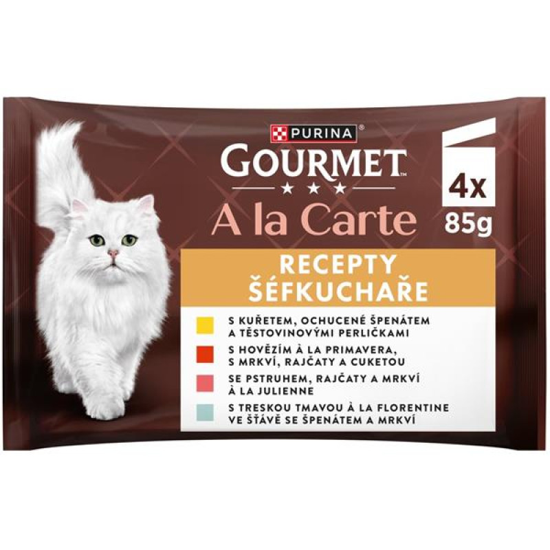 Gourmet A la Carte cat kaps.- Multip.maso,ryba,zelenina 4 x 85 g