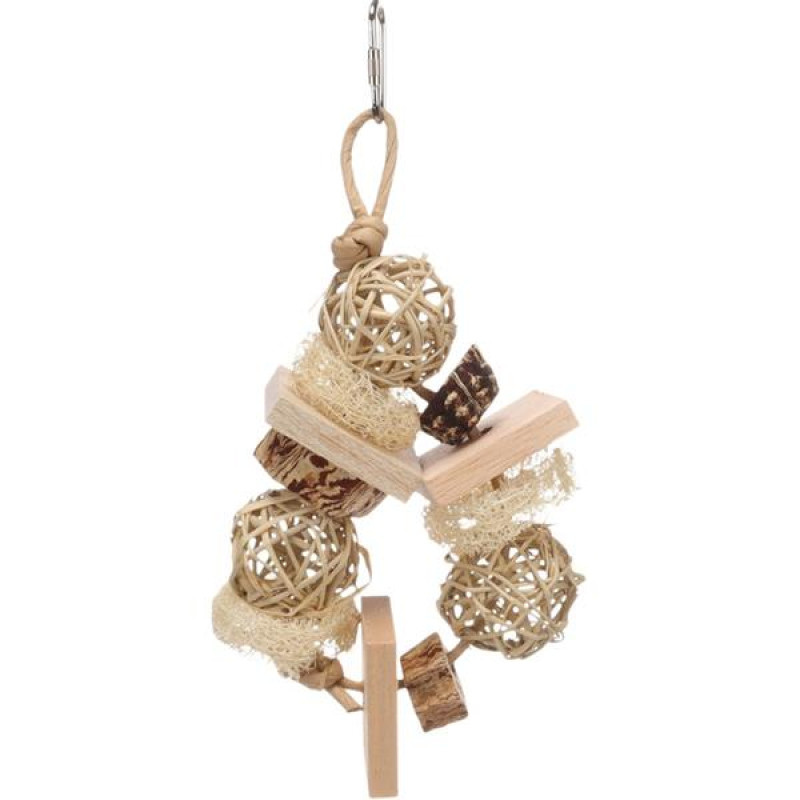 Hračka pták přírodní Fem Flamingo 11x4,5x25cm