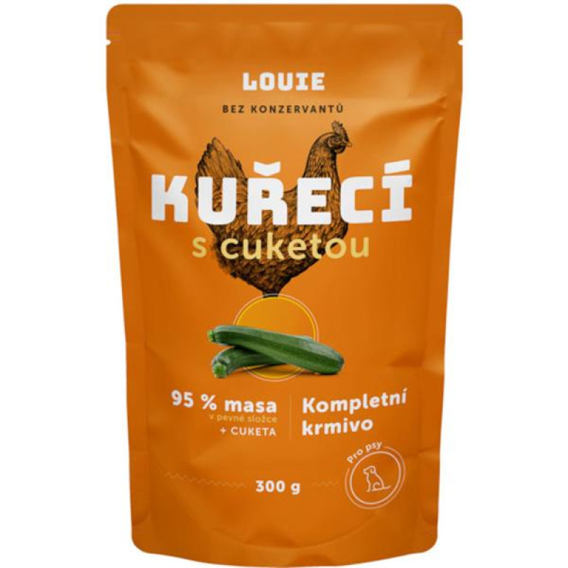 Louie kaps.pro psy kuřecí s cuketou 300g 