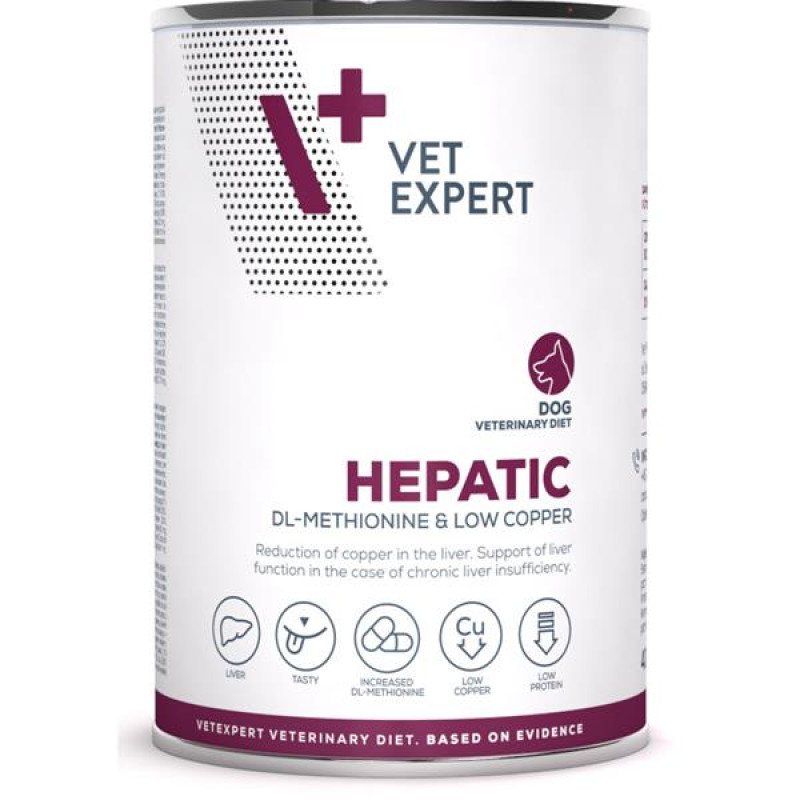 VetExpert VD 4T Hepatic Dog konzerva 400 g