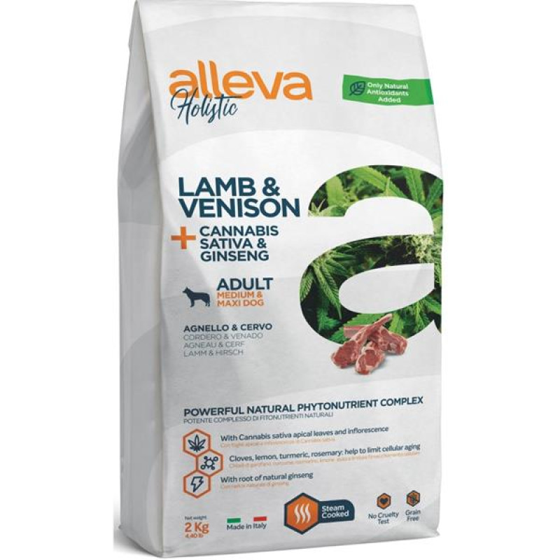 ALLEVA HOLISTIC Dog Dry Adult Lamb&Venison Medium/Maxi 2kg