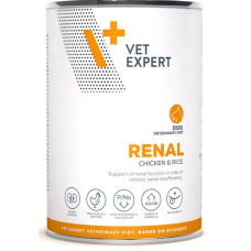 VetExpert VD 4T Renal Chicken&Rice Dog konzerva 400g 