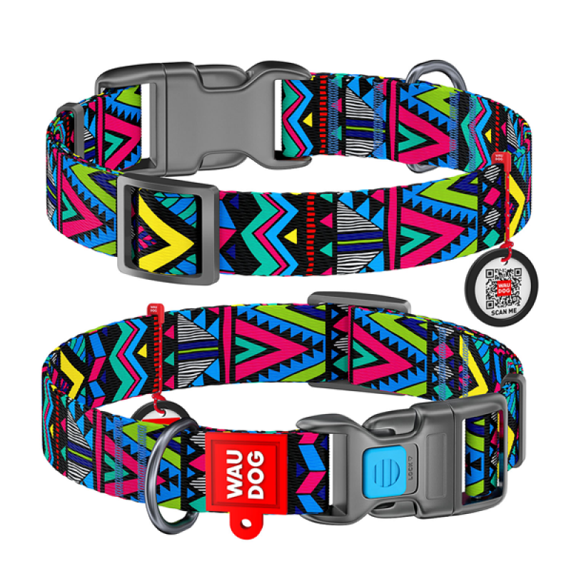 WAUDOG obojek nylonový Indie QR (33-49cm/2,5cm) 