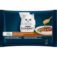 Gourmet Perle cat kaps.- Multip.Gravy Delight maso 4 x 85 g 