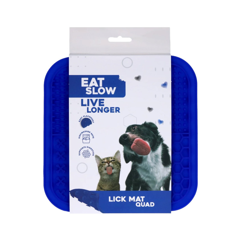 Eat Slow Live Longer lízací podložka Quad modrá