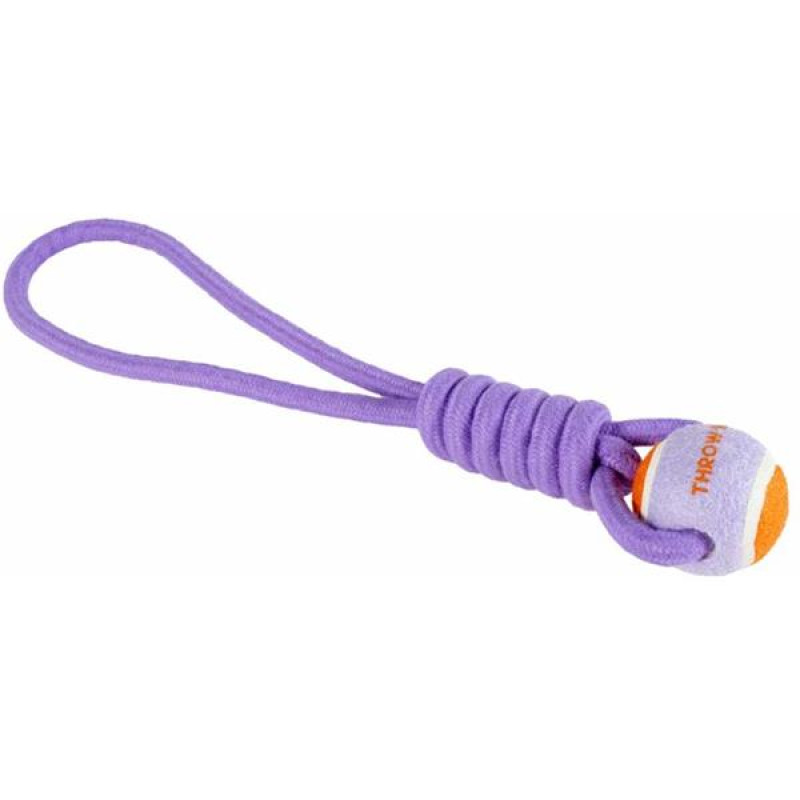 Hračka provaz přetahovadlo Throw Me 45cm fialové Coockoo