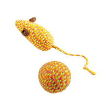 Hračka cat Jolly myš&míček oranžová Duvo+