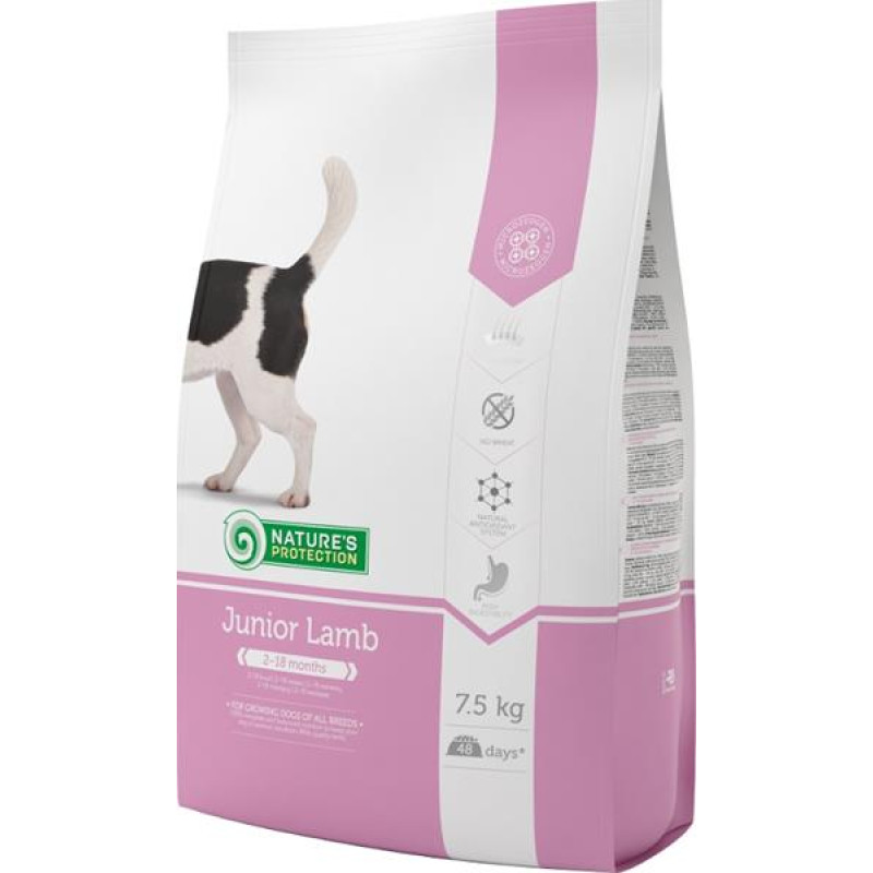 Nature's Protection Dog Dry Junior Lamb 7,5 kg