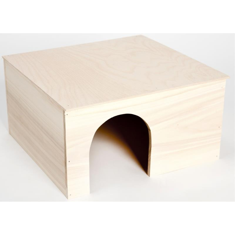 Domek dřevo králík rovná střecha XXL 37 x 35 x 20 cm