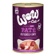 WOW Cat konzerva Paté Drůbež a Kachna Senior 400g