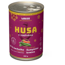Louie konz. pro psy husa s nádivkou 400 g