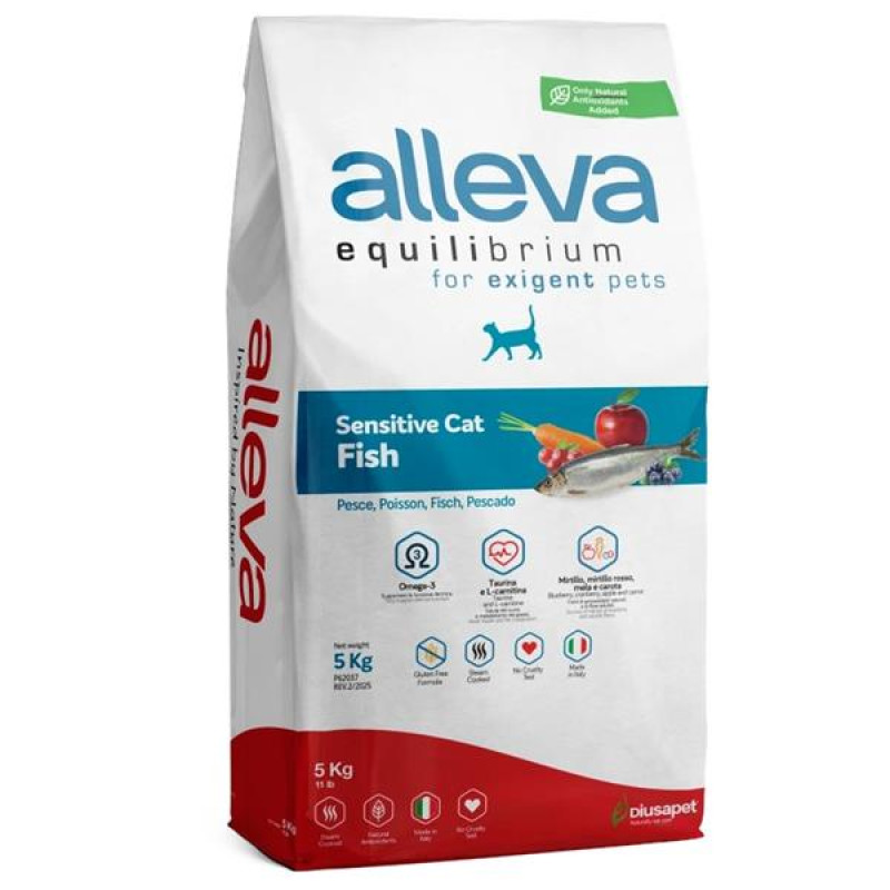 ALLEVA EQUILIBRIUM Cat Adult Sensitive Fish 5kg