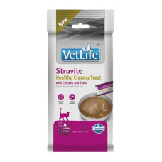 Vet Life Feline Creamy Treat pamlsek Struvite Chicken & Tuna Adult 60 g