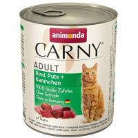 Animonda Carny cat  konz. - hovězí, krůta, králík 800 g