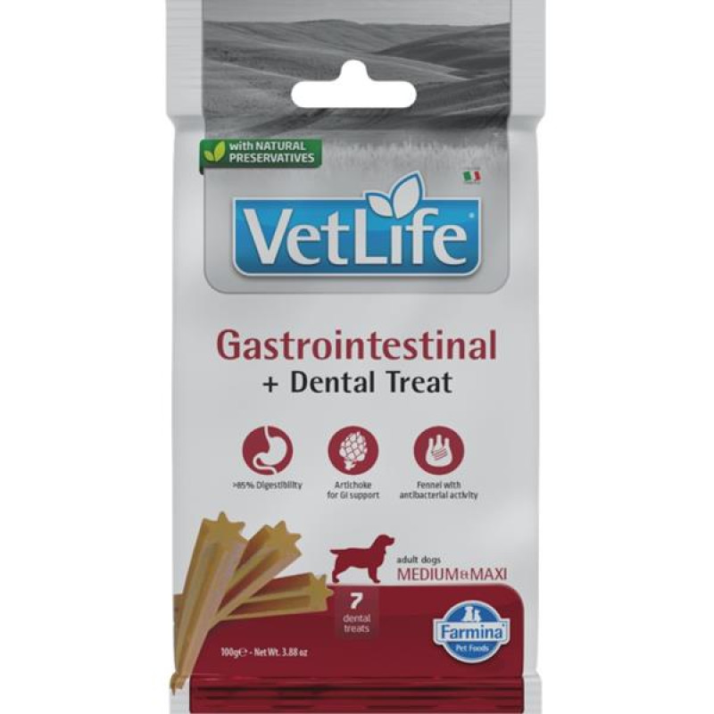 Vet Life Dog Dental Snack Gastrointestinal Adult Medium & Maxi 100 g