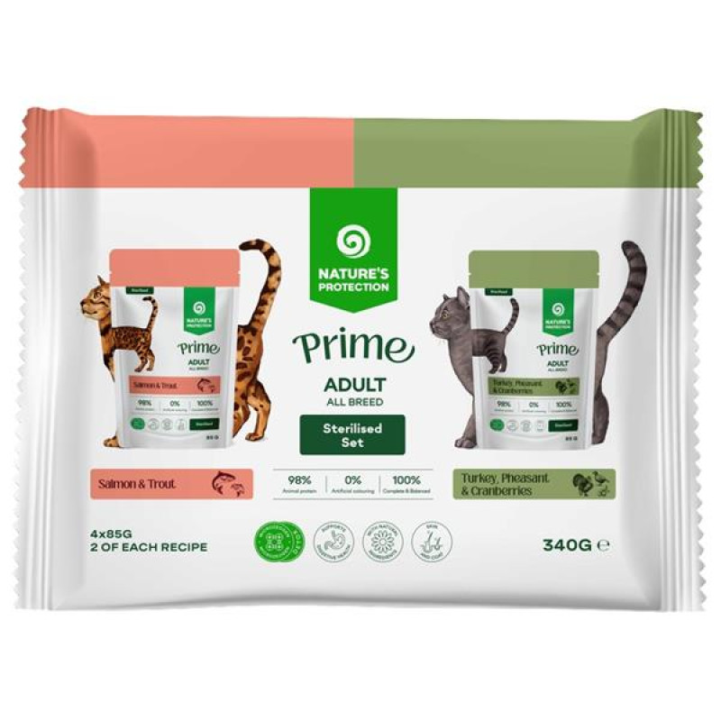 Nature's Protection Prime Cat kaps. Sterilised Multipack 4 x 85 g