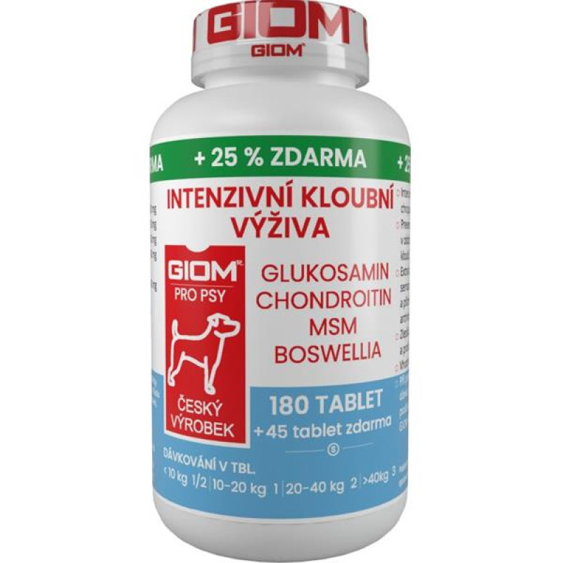 Giom S Intenzivní kloubní výživa 180 tbl + 25 % zdarma