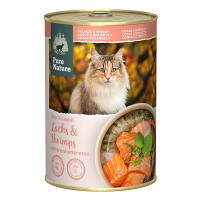 Pure Nature Cat Adult konzerva Losos a Krevety s řeřichou 375g