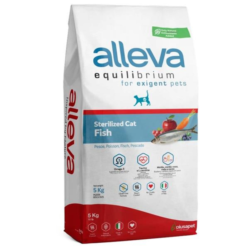 ALLEVA EQUILIBRIUM Cat Adult Sterilized Fish 5kg