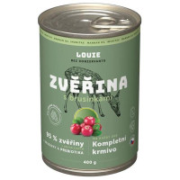 Louie konz.pro psy zvěřina s brusinkami 400g