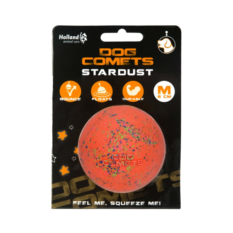 Dog Comets Stardust plovoucí míč oranžový  M/6cm
