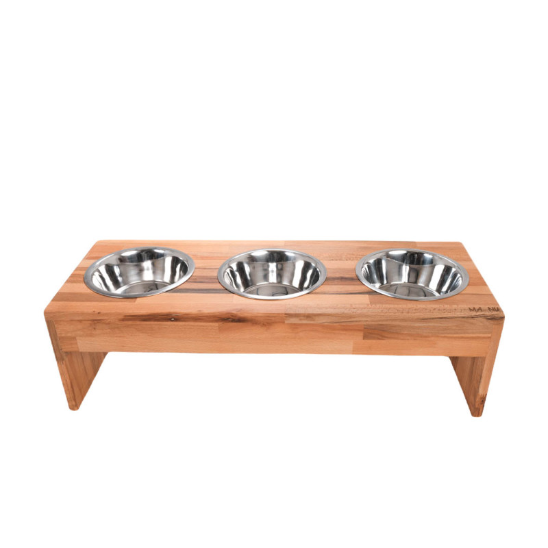 MA-NU Dřevěný stojan s miskami Empty Three  L