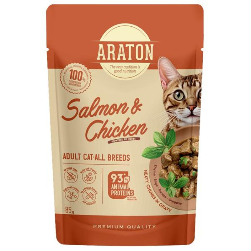 Araton Cat kaps. Adult Salmon/Chicken 85 g