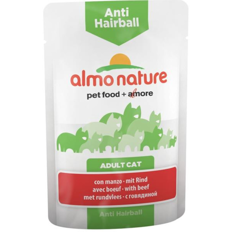 Almo Nature Daily Menu Functional cat kaps. Anti-Hairball hovězí 70g