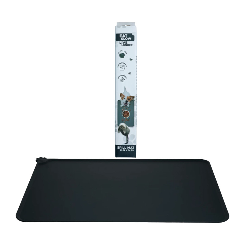 Eat Slow Live Longer protiskluzová podložka pod misky No Spill šedá