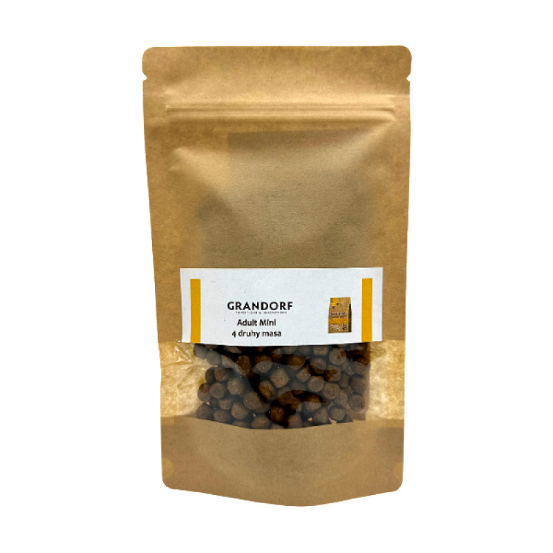 Grandorf vzorek granulí pro psy Adult Mini - 4 druhy masa 75g