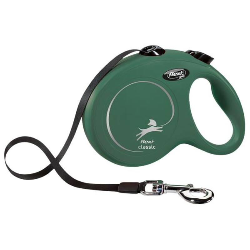 Flexi Classic L pásek Olive 5 m do 50 kg