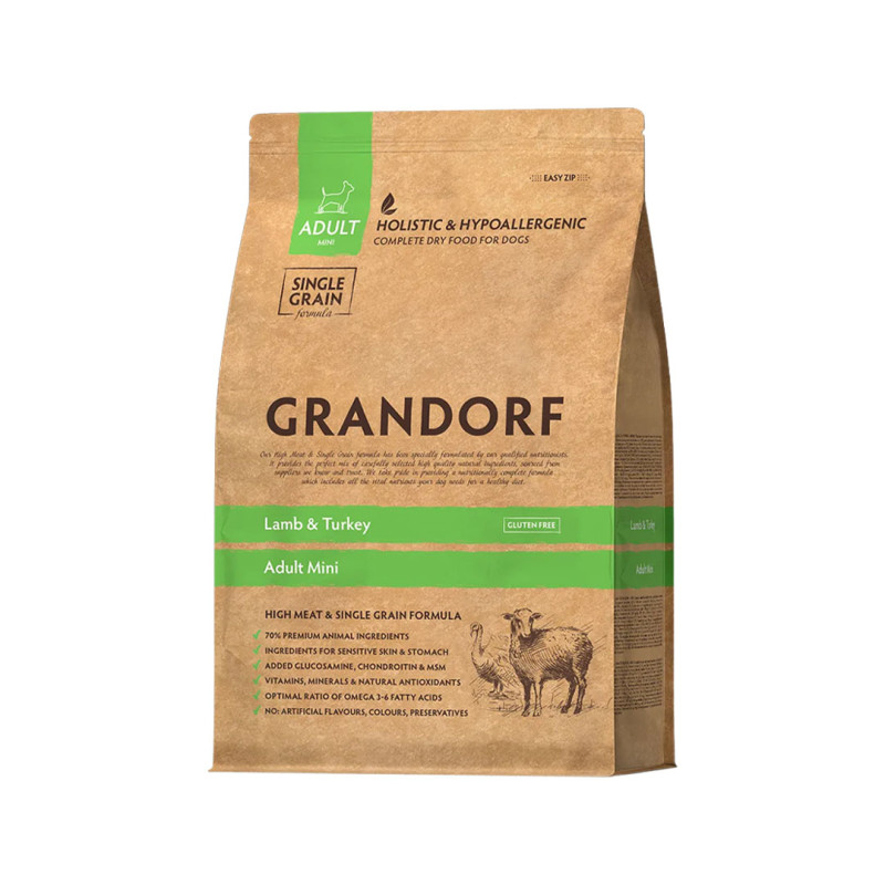 Grandorf granule pro psy Adult Mini - Jehně a krocan 3kg