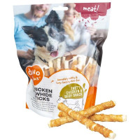 Duvo+ dog Meat! Chicken & rawhide sticks 400 g 